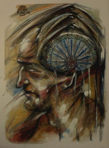 Painting titled "UTOPÍA" by Alexander Leal Cid, Original Artwork, Oil