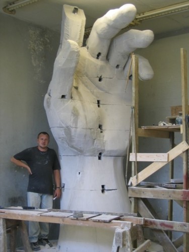 Sculpture titled "" Рука Адама " в хо…" by Alexey Kriventsov, Original Artwork