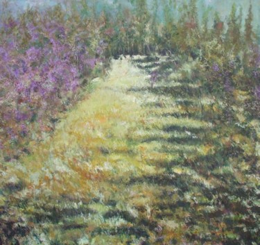 Painting titled "Lilacs_and_Sunlit_p…" by Animesh Roy, Original Artwork