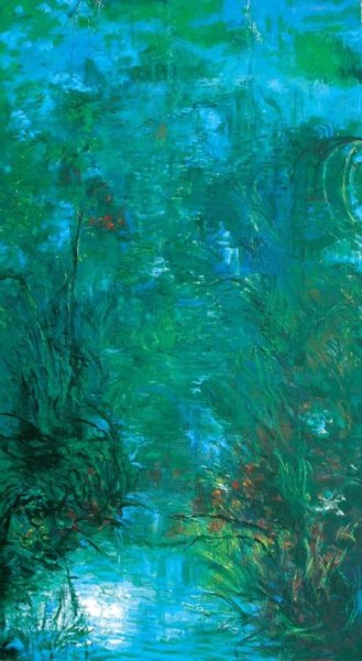 Painting titled "Waterscape-Through_…" by Animesh Roy, Original Artwork