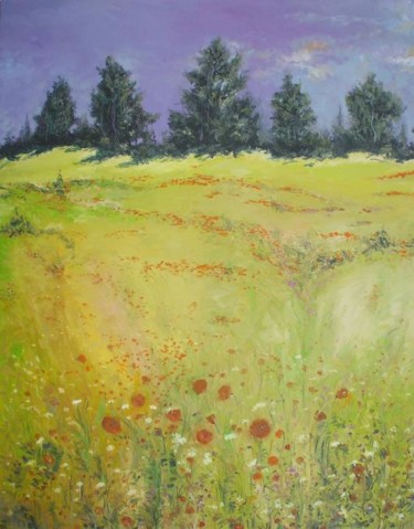 Painting titled "Poppy_Fields_copy.j…" by Animesh Roy, Original Artwork