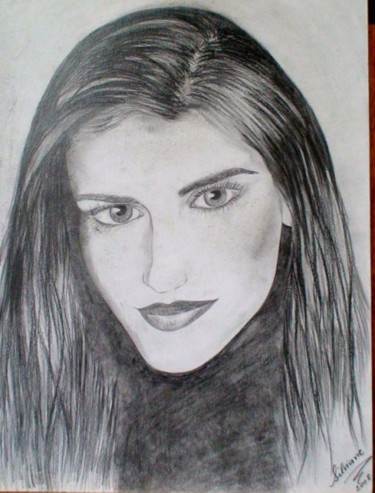 Desenho intitulada "Modelo" por Silviane Moon, Obras de arte originais