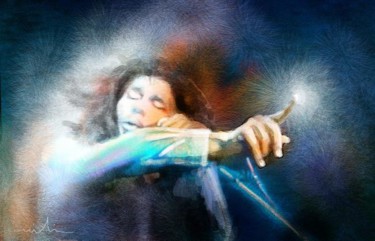 Ζωγραφική με τίτλο "Bob Marley 08" από Miki De Goodaboom, Αυθεντικά έργα τέχνης, Λάδι