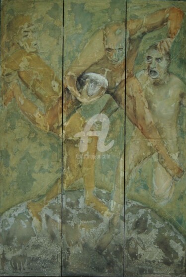 Peinture intitulée "lutte pour la vie" par Domondo, Œuvre d'art originale, Autre