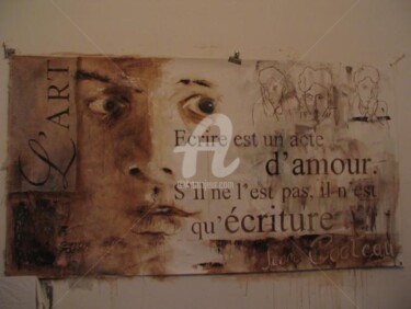 Peinture intitulée "hommage à Cocteau" par Domondo, Œuvre d'art originale