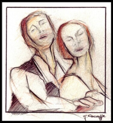 Disegno intitolato "Posa di ballo" da Geremia Cocozza, Opera d'arte originale