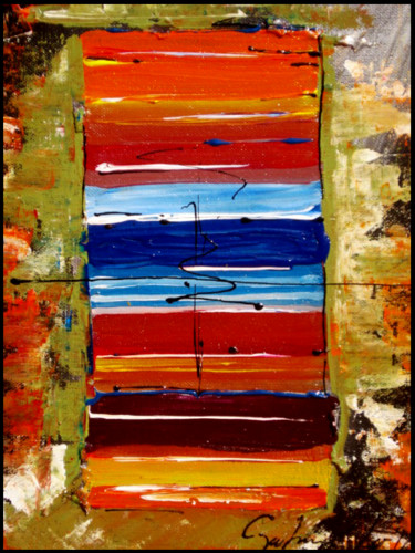 Peinture intitulée "projecteur" par Sab, Œuvre d'art originale, Huile