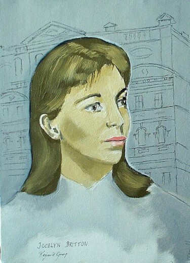 Painting titled "Study of Actress Jo…" by Reginald Gray, Original Artwork