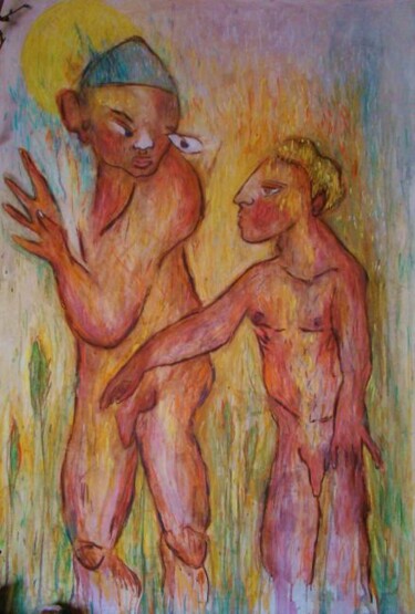 Peinture intitulée "suis moi..." par Pascal Briba, Œuvre d'art originale, Acrylique