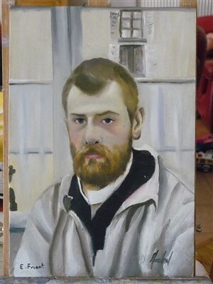 Peinture intitulée "Emile Friant" par David Marchal, Œuvre d'art originale, Huile