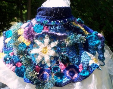 Art textile intitulée "col... une étoile s…" par Anne-Frédérique Ferret, Œuvre d'art originale