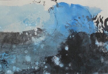 Painting titled "Onstuimige zee" by Q.Mumu, Original Artwork