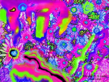 Artes digitais intitulada "Flores 2" por Silviane Moon, Obras de arte originais, Pintura digital