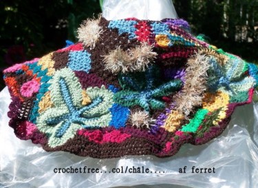 Art textile intitulée "le col d'Odile..." par Anne-Frédérique Ferret, Œuvre d'art originale
