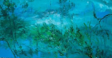 Painting titled "Mist_with_Waterscap…" by Animesh Roy, Original Artwork