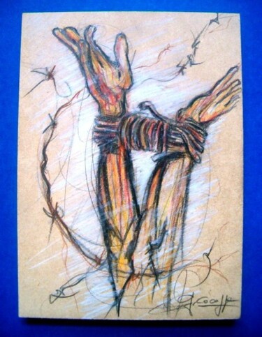Pittura intitolato "disarmo" da Geremia Cocozza, Opera d'arte originale, Olio