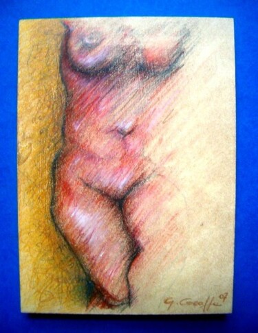 Pittura intitolato "nudo" da Geremia Cocozza, Opera d'arte originale, Olio