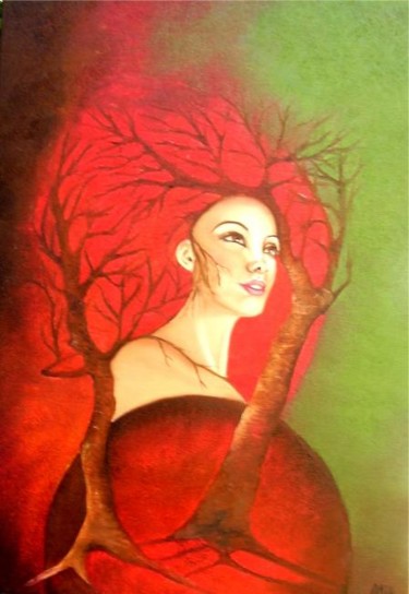 Peinture intitulée "La terre" par Alix, Œuvre d'art originale, Huile