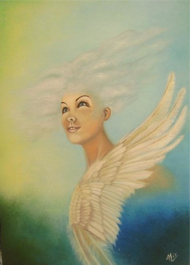 Peinture intitulée "L'air" par Alix, Œuvre d'art originale, Huile