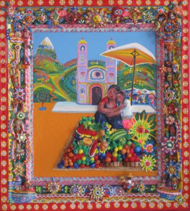 Pintura titulada "mercado" por Enrique Marquez, Obra de arte original