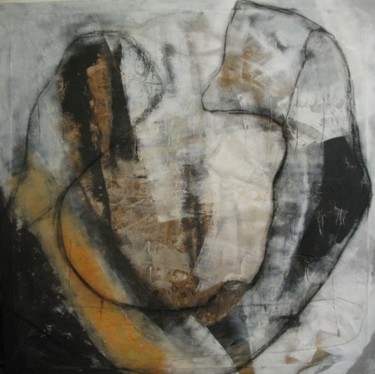 Painting titled "forme en equilibre…" by Evelyne Dominault, Original Artwork, Oil