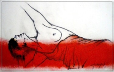 Pittura intitolato "rosso di sera 3" da Geremia Cocozza, Opera d'arte originale, Olio