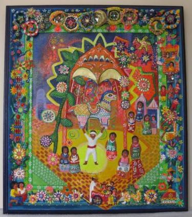 Pintura titulada "pinata" por Enrique Marquez, Obra de arte original