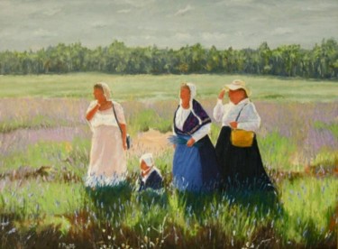 Pittura intitolato "Lavanda in fiore" da Artepignato, Opera d'arte originale