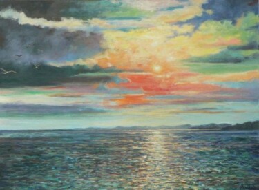 Картина под названием "Caribbean lights" - Azucena, Подлинное произведение искусства, Акрил