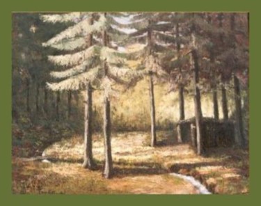 Peinture intitulée "Clairiere  (Lincé)" par Lou Streel, Œuvre d'art originale, Huile