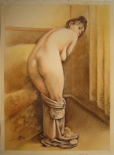 Dessin intitulée "nudité surprise" par Marcel Boos, Œuvre d'art originale