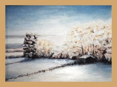 Peinture intitulée "Neige et soleil  (L…" par Lou Streel, Œuvre d'art originale, Huile