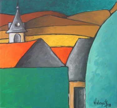 Peinture intitulée "Anglefort" par Marc Walencik, Œuvre d'art originale