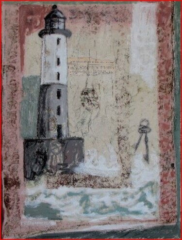 Peinture intitulée "Ar Men" par Bernadette Vallin, Œuvre d'art originale