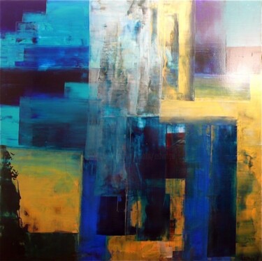 Peinture intitulée "ANTARCTIQUE" par Edwige Leprin, Œuvre d'art originale, Huile