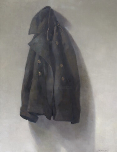 Painting titled "caban sur un mur" by Mathieu Weemaels, Original Artwork, Oil