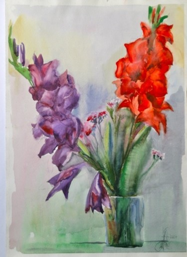 Painting titled "flowers" by Alexey Kriventsov, Original Artwork