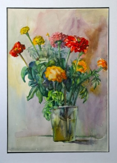 Painting titled "flowers" by Alexey Kriventsov, Original Artwork