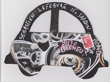 Sculpture intitulée "ARTPOSTAL   los coc…" par Anne-Frédérique Ferret, Œuvre d'art originale, Autre