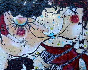 Peinture intitulée "Smile" par Emilie Teillaud, Œuvre d'art originale