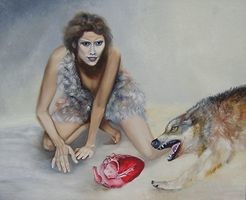 Peinture intitulée "SURVIVRE" par Alix, Œuvre d'art originale, Huile