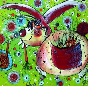 Peinture intitulée "Chouette" par Emilie Teillaud, Œuvre d'art originale