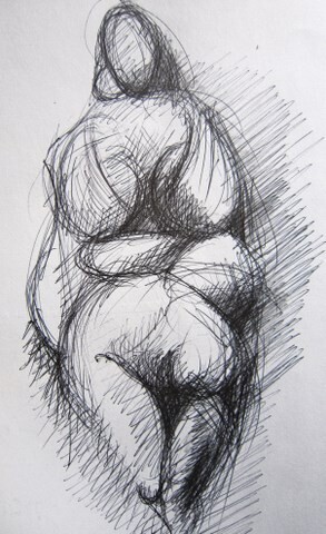 1998 FECONDITE PREHISTORIQUE Drawing titled "1998 FECONDITE PREH…" by Michel Moskovtchenko, Original Artwork, Other