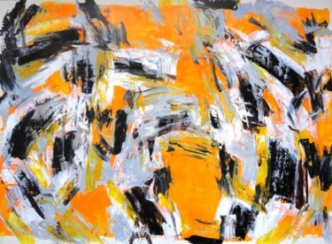 Painting titled "Untitled on Cadmium…" by Sio Montera, Original Artwork, Oil