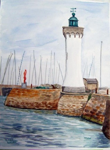 Peinture intitulée "Phare du Port Halig…" par Marian Cobos, Œuvre d'art originale