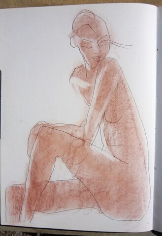 1997 ANNIE LA GRANDE AU SOLEIL Dessin intitulée "1997 ANNIE LA GRAND…" par Michel Moskovtchenko, Œuvre d'art originale, Autre