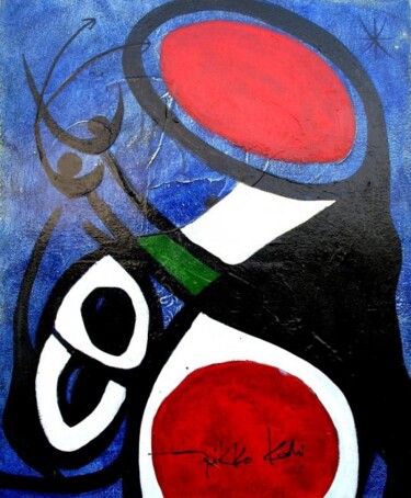 Peinture intitulée "La femme et l'enfant" par Nikko Kali, Œuvre d'art originale, Huile