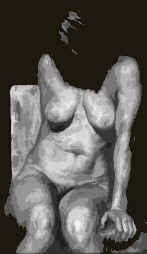 Dessin intitulée "nu IIX" par Farid Ait Aoudia, Œuvre d'art originale