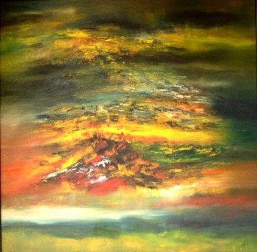 Painting titled "untitled" by Rajesh Shukla, Original Artwork, Oil