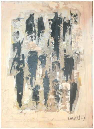 Peinture intitulée "les passagers" par Lagell, Œuvre d'art originale, Huile